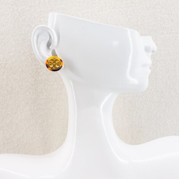Tory Burch Women's Miller Stud Earrings Gold OS - Picture 8 of 9